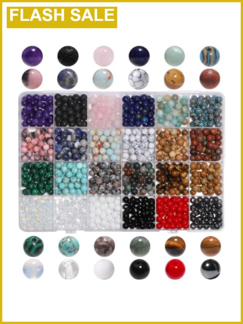 6mm Natural Stone Beads 720pc Gemstone Round Smooth for Jewelry Making